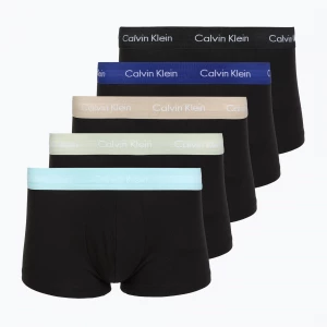 Obrázek produktu Boxerky Calvin Klein LV00NB4412 Low Rise Trunk 5 pairs black w plume wb / black w misty sage wb