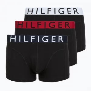 Obrázek produktu Boxerky Tommy Hilfiger Trunk WB 3 pairs medium red / tommy hilfiger white / desert sky Černá