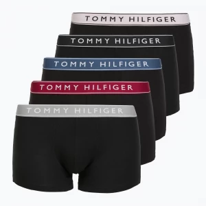 Obrázek produktu Boxerky Tommy Hilfiger Trunk WB 5 pairs pale pink / antique silver / ruby jewel / aegean sea / black
