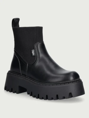 Obrázek produktu Buffalo kotníkové boty na platformě dámské Aspen Chelsea Knit černá