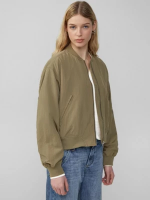 Obrázek produktu Bunda typu bomber se stojáčkem a žebrovanými lemy QS olivová