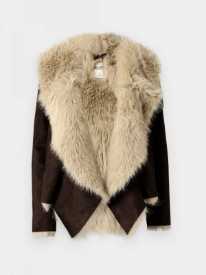 Obrázek produktu Bunda z umělé kůže Abercrombie & Fitch hnědá