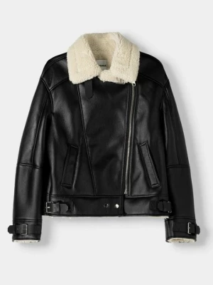 Obrázek produktu Bunda z umělé kůže Bershka černá
