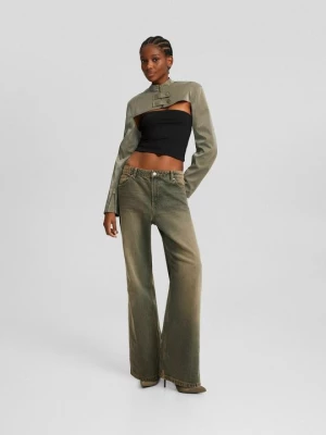 Obrázek produktu Bunda z umělé kůže Bershka khaki