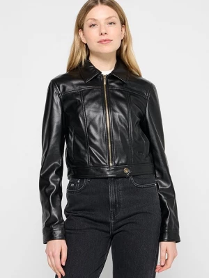 Obrázek produktu Bunda z umělé kůže Chiara Ferragni melírovaná antracitová