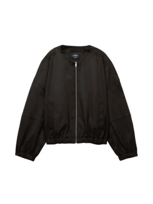 Obrázek produktu Bunda z umělé kůže PULL&BEAR tmavě hnědá