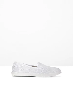 Obrázek produktu Buty wsuwane z ażurowanym haftem BonPrix biały