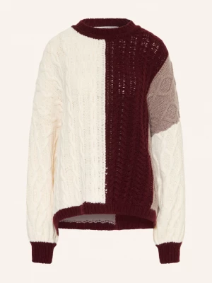Obrázek produktu By Aylin Koenig Oversized Svetr Lisbeth bílá / černošedá / tmavě červená