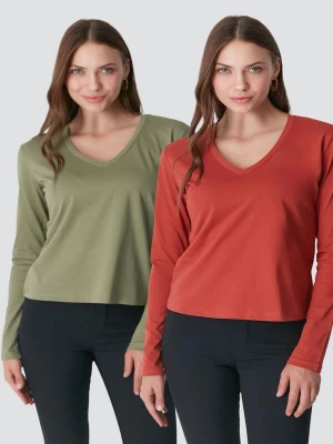 Obrázek produktu C&City Pyžamové kalhoty khaki / tmavě oranžová