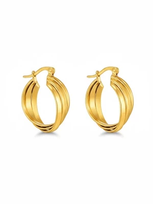 Obrázek produktu Cala Rose Náušnice 'TRIPLE RIDGE HOOPS' zlatá