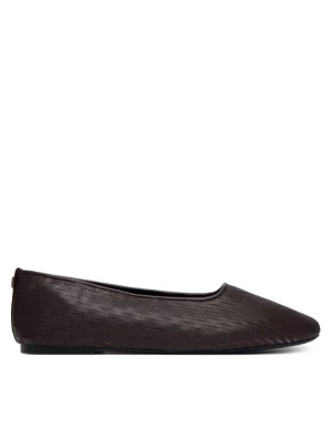 Obrázek produktu Calvin Klein Baleríny Oblique Ballerina Cut Lth HW0HW03033 Bordó