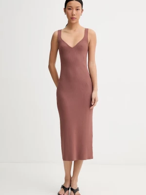 Obrázek produktu Calvin Klein bodycon šaty s viskózou hnědá