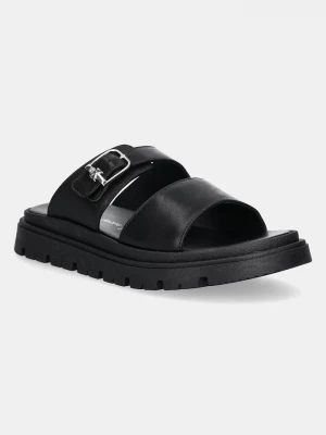 Obrázek produktu Calvin Klein Jeans Dětské kožené pantofle Calvin Klein Jeans černá