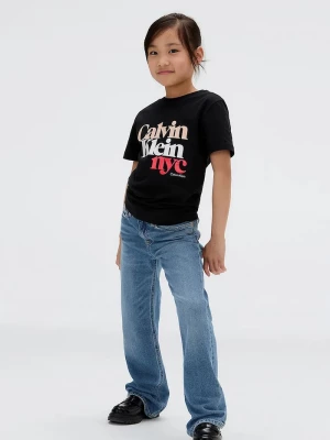 Obrázek produktu Calvin Klein Jeans Dětské rifle Calvin Klein Jeans HR WIDE LEG modrá