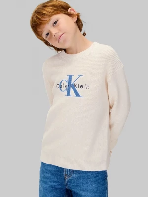 Obrázek produktu Calvin Klein Jeans Dětský bavlněný svetr béžová