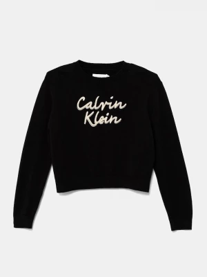 Obrázek produktu Calvin Klein Jeans Dětský bavlněný svetr Calvin Klein Jeans černá