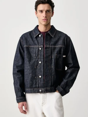 Obrázek produktu Calvin Klein Jeans džínová bunda pánská bavlněná námořnická modř
