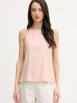 Obrázek produktu Calvin Klein Jeans halenka na ramínka dámská se lnem oranžová