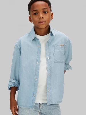 Obrázek produktu Calvin Klein Jeans košile dětská bavlněná modrá