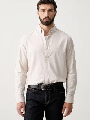 Obrázek produktu Calvin Klein Jeans košile pánská bavlněná s elastanem béžová