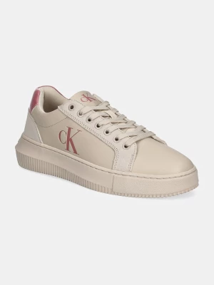 Obrázek produktu Calvin Klein Jeans Kožené sneakers boty Calvin Klein Jeans CHUNKY CUPSOLE LTH MG LTH béžová