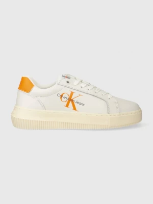 Obrázek produktu Calvin Klein Jeans Kožené tenisky Calvin Klein Jeans YW0YW00823 CHUNKY CUPSOLE MONOLOGO W bílá
