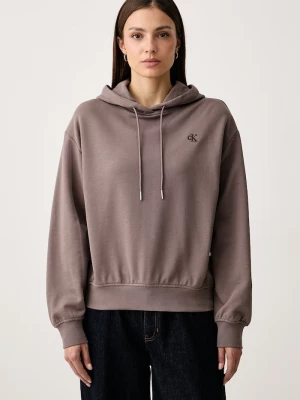 Obrázek produktu Calvin Klein Jeans mikina s kapucí dámská s bavlnou hnědá