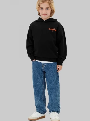 Obrázek produktu Calvin Klein Jeans mikina s kapucí dětská bavlněná černá