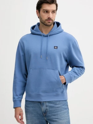 Obrázek produktu Calvin Klein Jeans mikina s kapucí pánská bavlněná modrá