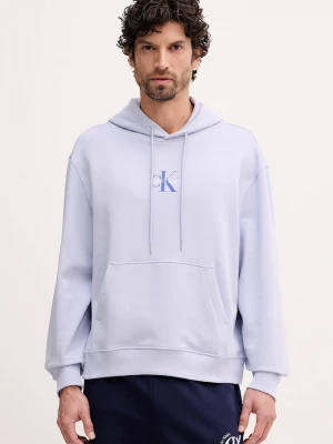 Obrázek produktu Calvin Klein Jeans mikina s kapucí pánská bavlněná modrá