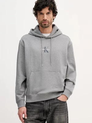 Obrázek produktu Calvin Klein Jeans mikina s kapucí pánská bavlněná šedá