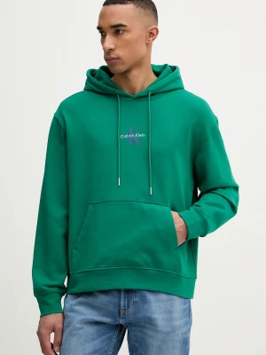 Obrázek produktu Calvin Klein Jeans mikina s kapucí pánská bavlněná zelená