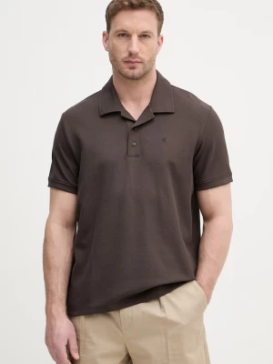 Obrázek produktu Calvin Klein Jeans polo pánské s bavlnou hnědá
