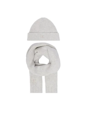 Obrázek produktu Calvin Klein Jeans Sada čepice a šál Knitted Scarf Beanie Giftbox LVCKFJP00N Světle šedá