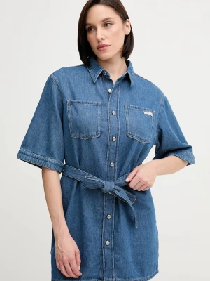 Obrázek produktu Calvin Klein Jeans Šaty příměsí lnu Calvin Klein Jeans modrá