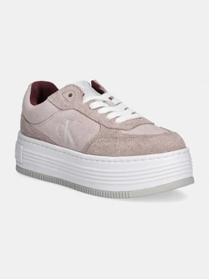 Obrázek produktu Calvin Klein Jeans Semišové sneakers boty BOLD PLATF LACEUP LOW MG SUEDE růžová