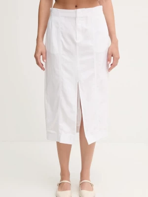 Obrázek produktu Calvin Klein Jeans Sukně s příměsí lnu Calvin Klein Jeans bílá