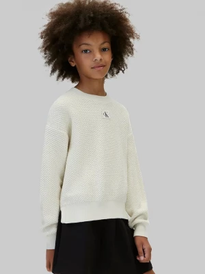 Obrázek produktu Calvin Klein Jeans svetr dětský bavlněný béžová
