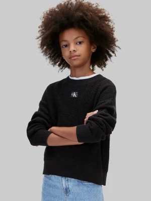 Obrázek produktu Calvin Klein Jeans svetr dětský bavlněný černá