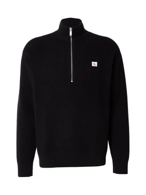 Obrázek produktu Calvin Klein Jeans Svetr 'Waffle Quarter-zip' černá / bílá