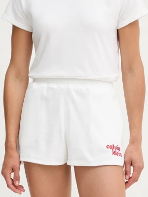 Obrázek produktu Calvin Klein Jeans teplákové šortky dámské bavlnou bílá