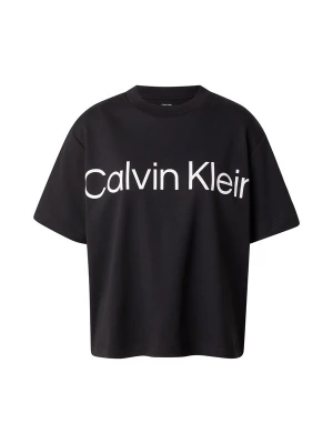 Obrázek produktu Calvin Klein Jeans Tričko 'Boxy Cropped Logo' černá / bílá