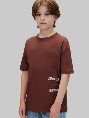 Obrázek produktu Calvin Klein Jeans tričko dětské bavlněné hnědá
