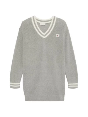 Obrázek produktu Calvin Klein Jeans Úpletové šaty šedá / barva bílé vlny
