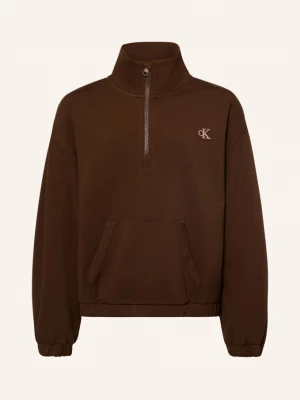 Obrázek produktu Calvin Klein Jerseyový Svetr Troyer tmavě hnědá