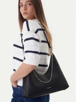 Obrázek produktu Calvin Klein Kabelka Emblem Hw Pebble Shoulder Bag LV04F3495G Černá