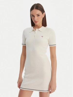 Obrázek produktu Calvin Klein Každodenní šaty Microcable LV047F323G Béžová Slim Fit