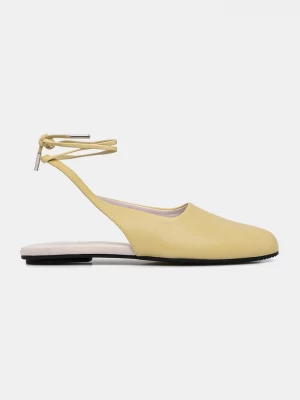 Obrázek produktu Calvin Klein Kožené baleríny Calvin Klein BALLERINA SLING BACK LTH žlutá