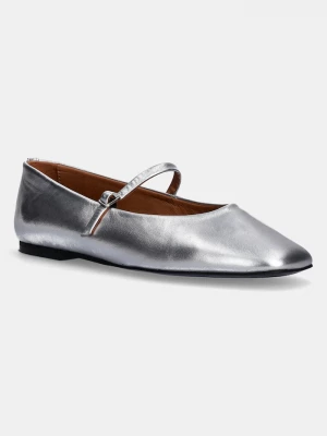 Obrázek produktu Calvin Klein Kožené baleríny Calvin Klein MARY JANE BALLERINA - MET stříbrná