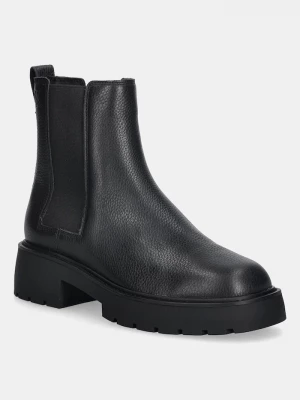 Obrázek produktu Calvin Klein Kožené kotníkové boty Calvin Klein CHUNKY CHELSEA BOOT LTH černá